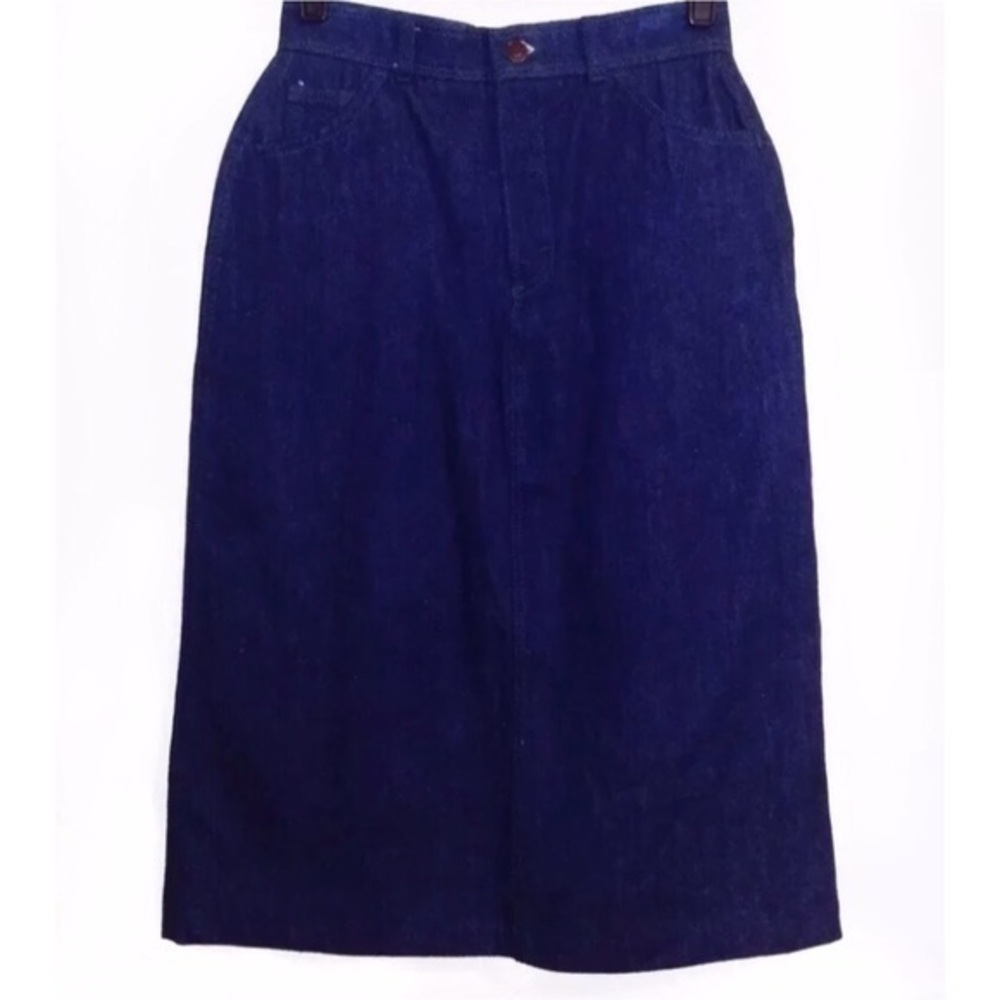 Vintage Oscar de la Renta Skirt, Size 10, Denim